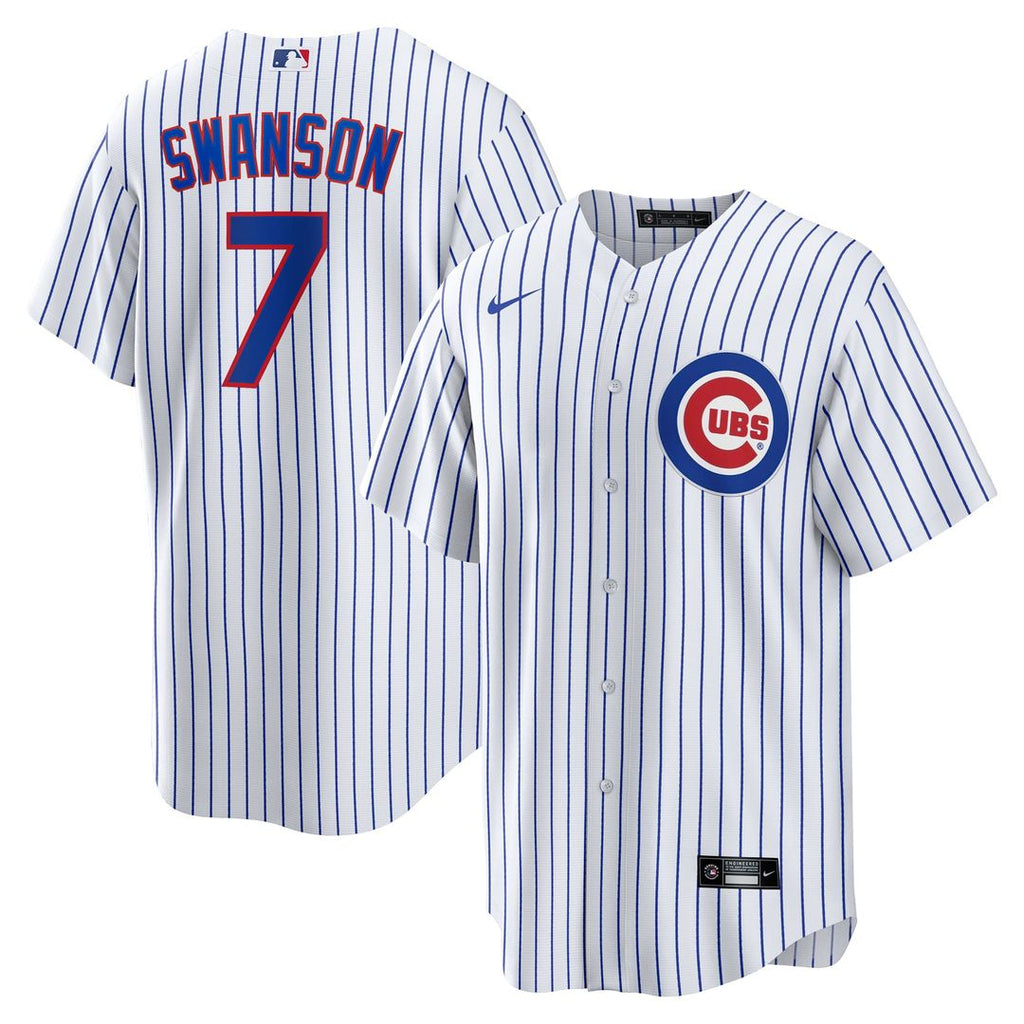 Dansby Swanson Chicago Cubs Nike Replica Player Jersey - White | MLB Fan Gear