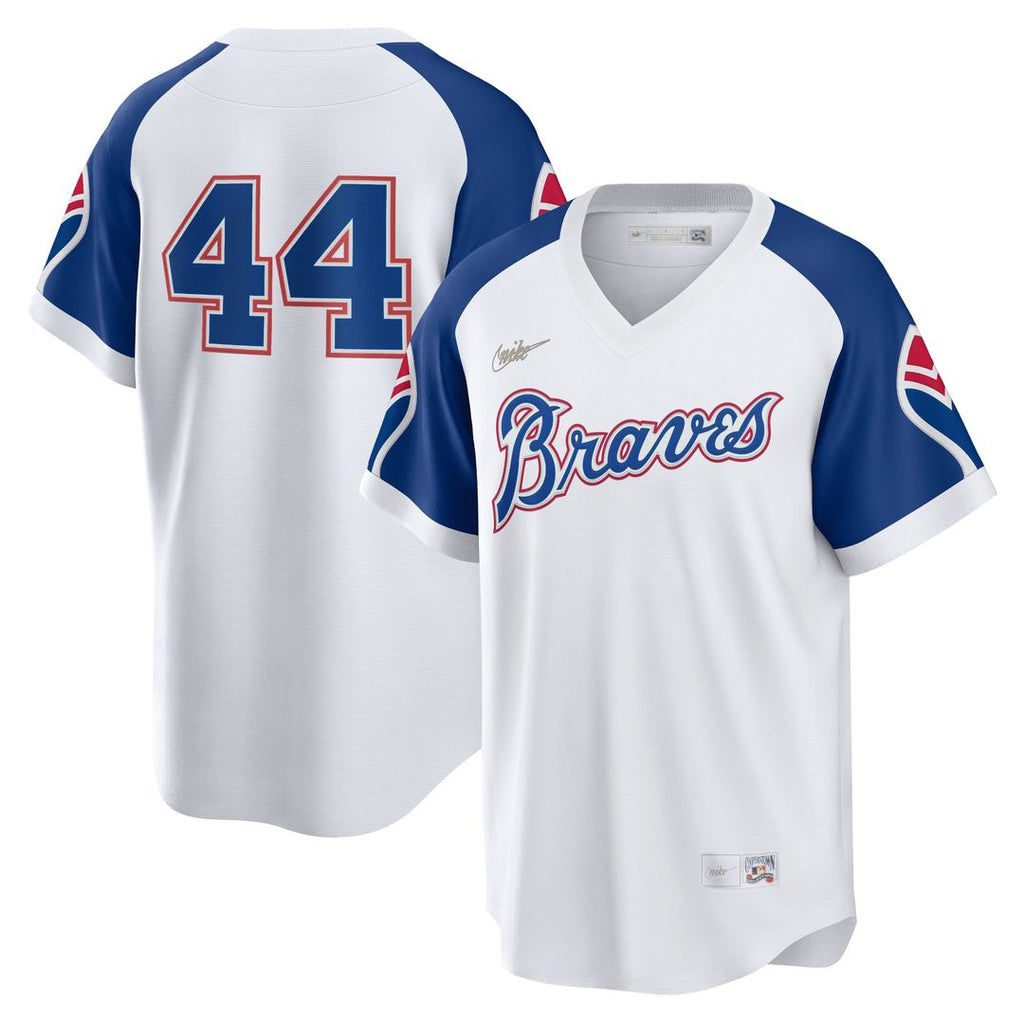 Hank Aaron Atlanta Braves Nike Home Cooperstown Collection Player Jersey - White | MLB Fan Gear