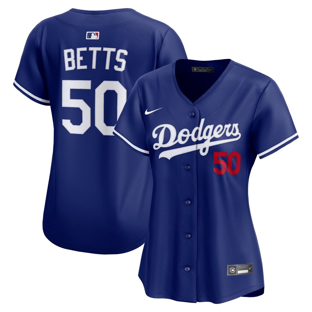 Mookie Betts Los Angeles Dodgers Nike Women's Alternate 2 Limited Player Jersey - Royal | MLB Fan Gear
