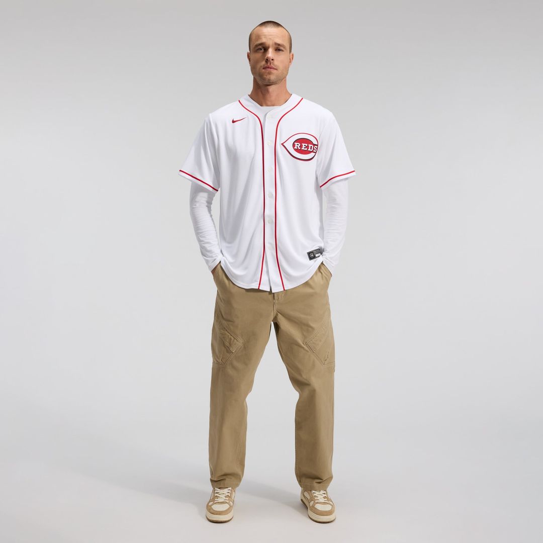 Cincinnati Reds Nike Home Replica Team Jersey - White | MLB Fan Gear
