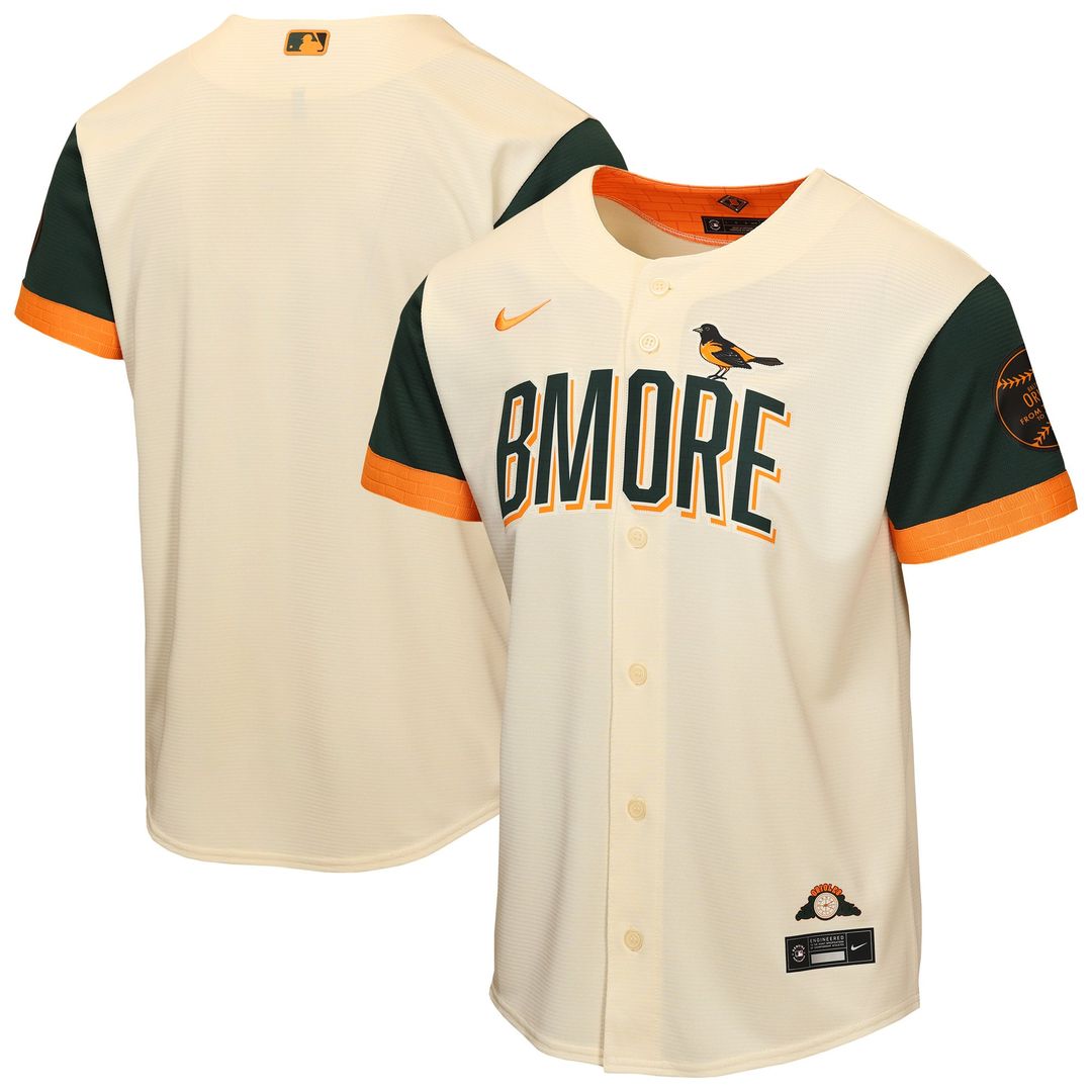Baltimore Orioles Nike Youth 2026 City Connect Stadium Jersey - Cream | MLB Fan Gear