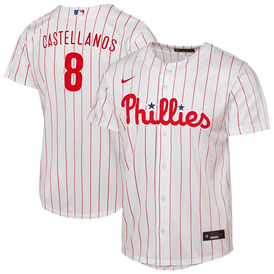 Nick Castellanos Philadelphia Phillies Nike Youth Home Replica Player Jersey - White | MLB Fan Gear