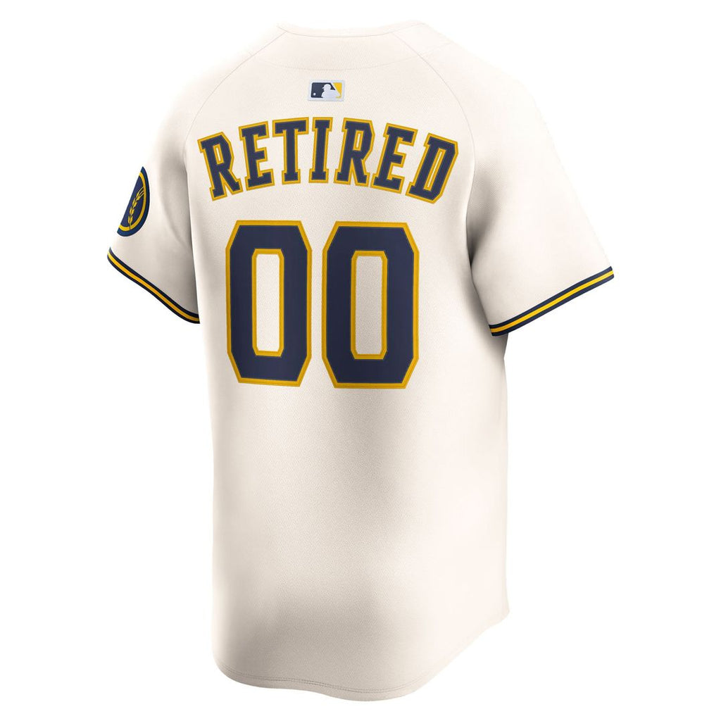 Milwaukee Brewers Nike Home Limited Pick-A-Player Retired Roster Jersey - Cream | MLB Fan Gear