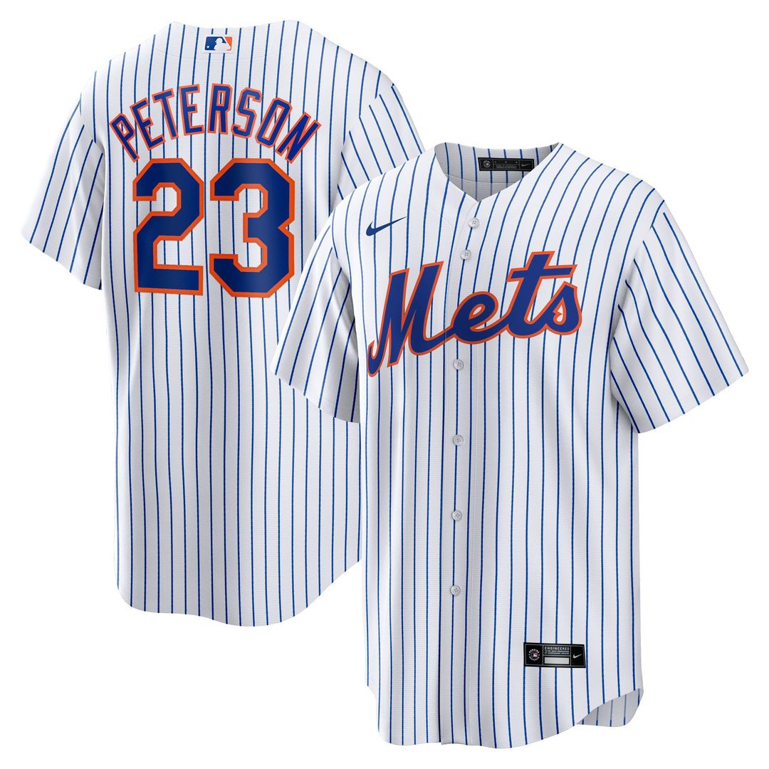 David Peterson New York Mets Nike Home Replica Jersey - White | MLB Fan Gear