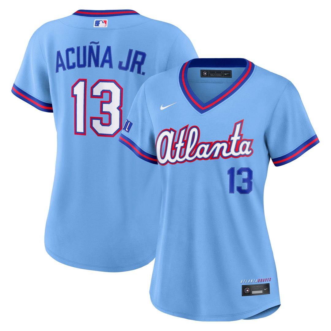 Ronald Acuña Jr. Atlanta Braves Nike Women's 2026 City Connect Stadium Jersey - Powder Blue | MLB Fan Gear