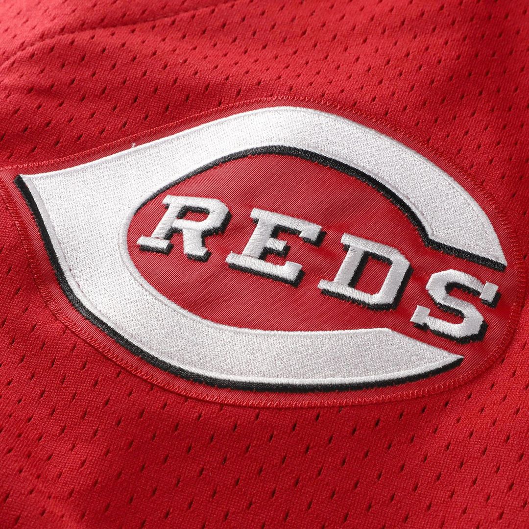 Barry Larkin Cincinnati Reds Mitchell & Ness Cooperstown Collection Mesh Batting Practice Button-Up Jersey - Black | MLB Fan Gear