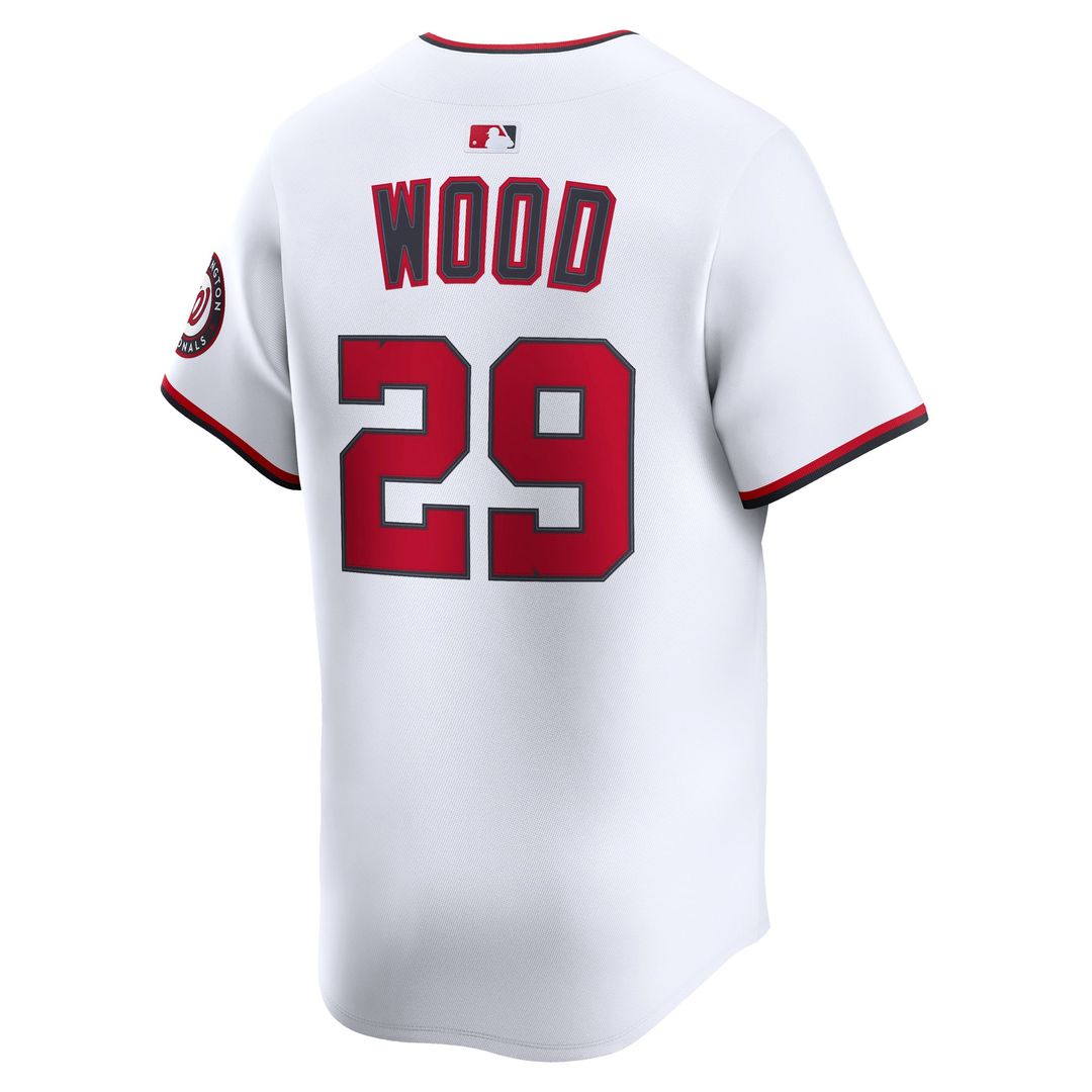 James Wood Washington Nationals Nike Home Limited Jersey - White | MLB Fan Gear
