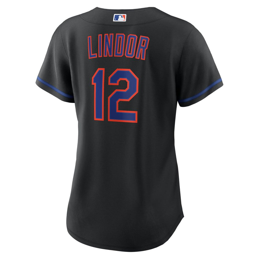 Francisco Lindor New York Mets Nike Women's Alternate Replica Jersey - Black | MLB Fan Gear