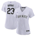 Kris Bryant Colorado Rockies Nike Women's Replica Player Jersey - White/ Purple | MLB Fan Gear