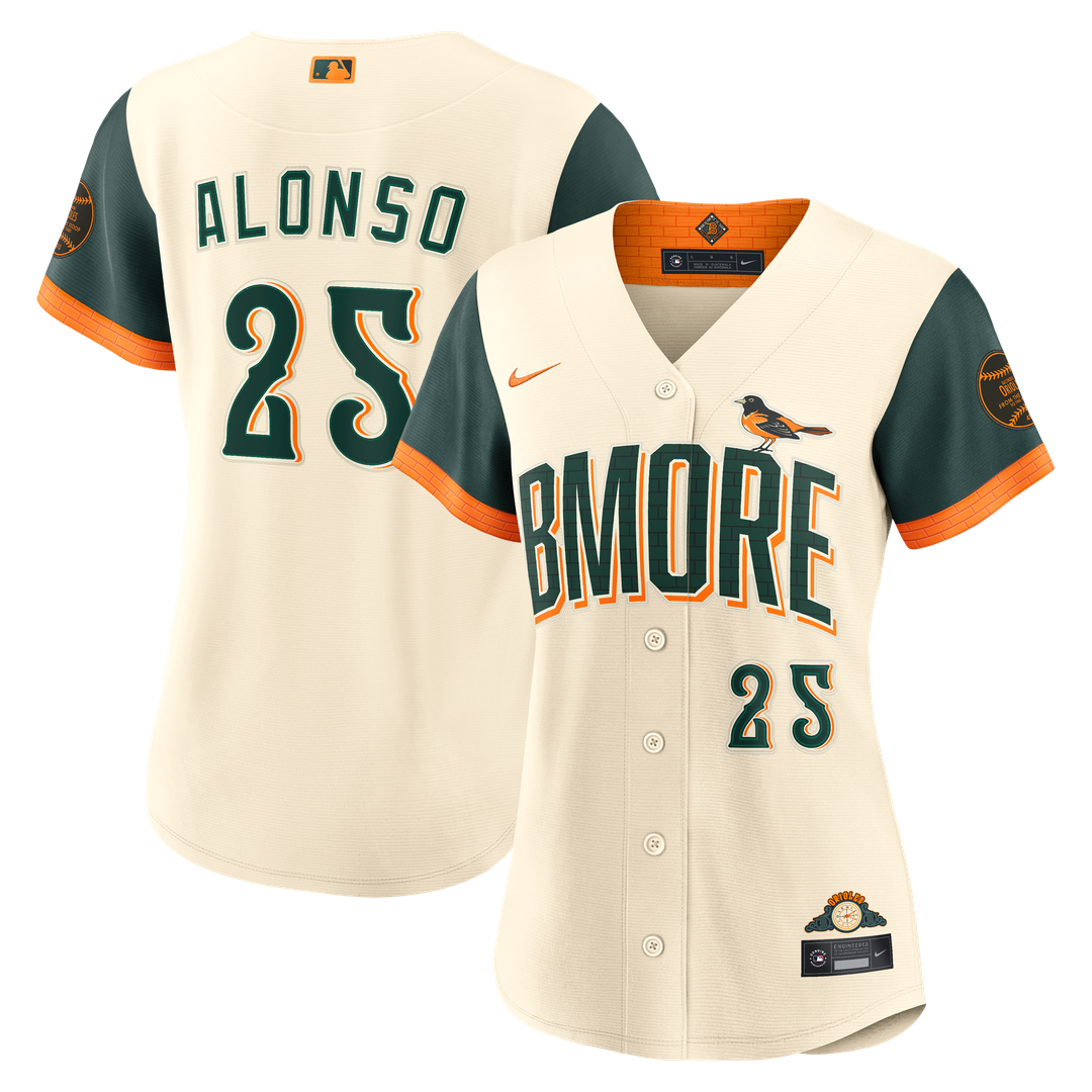 Pete Alonso Baltimore Orioles Nike Women's 2026 City Connect Stadium Jersey - Cream | MLB Fan Gear