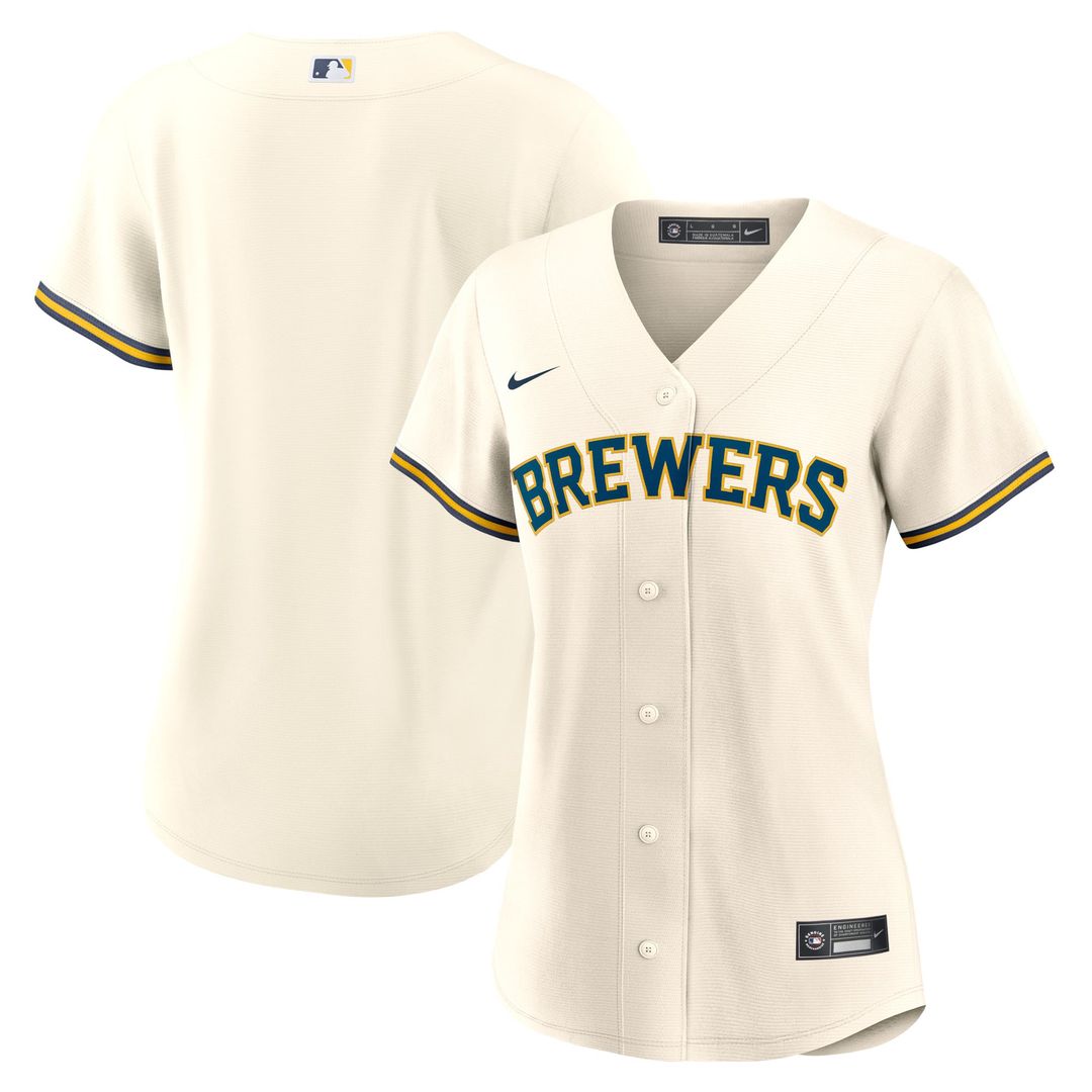 Milwaukee Brewers Nike Women's Home Replica Team Jersey - Cream | MLB Fan Gear