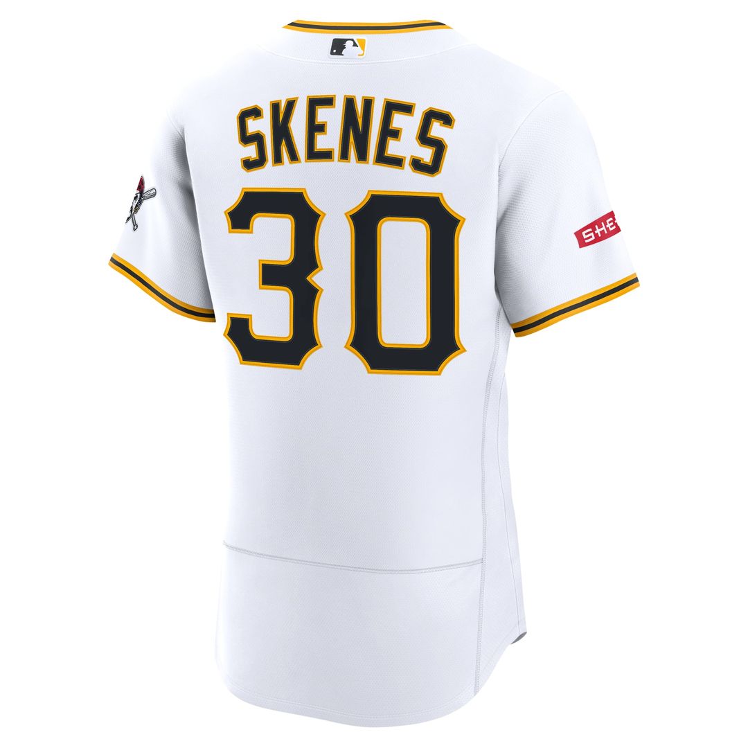 Paul Skenes Pittsburgh Pirates Nike Home Authentic Sponsor Patch Jersey - White | MLB Fan Gear