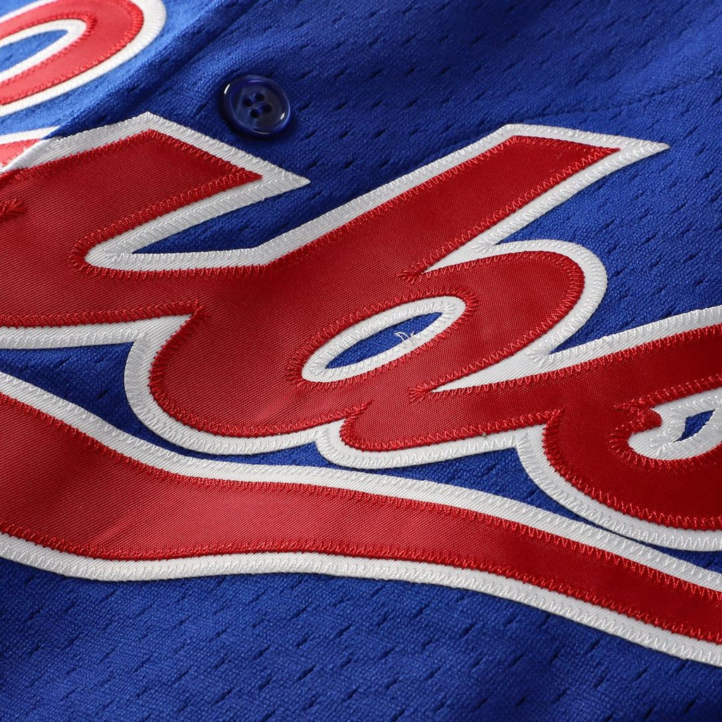 Ryne Sandberg Chicago Cubs Mitchell & Ness Cooperstown Collection 1996 Mesh Batting Practice Button-Up Jersey - Royal | MLB Fan Gear