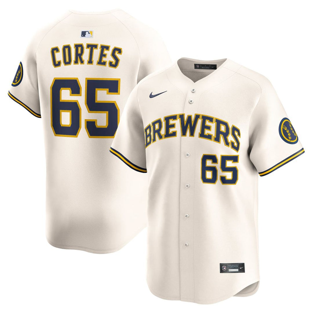 Nestor Cortes Milwaukee Brewers Nike Home Limited Player Jersey - Cream | MLB Fan Gear