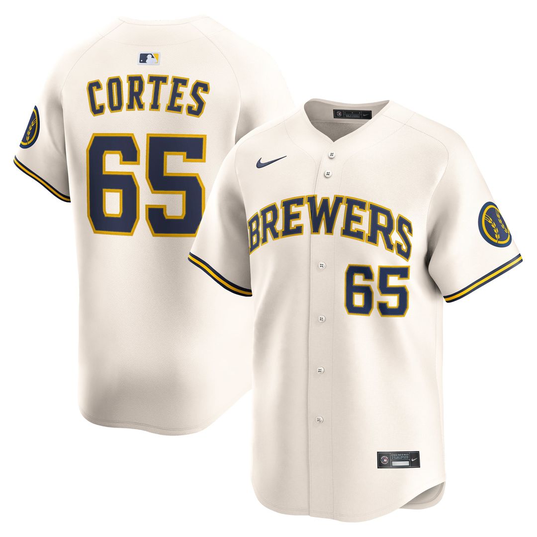 Nestor Cortes Milwaukee Brewers Nike Home Limited Player Jersey - Cream | MLB Fan Gear