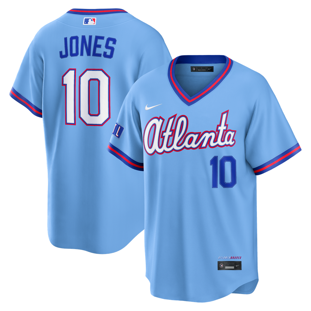 Chipper Jones Atlanta Braves Nike 2026 City Connect Stadium Jersey - Powder Blue | MLB Fan Gear