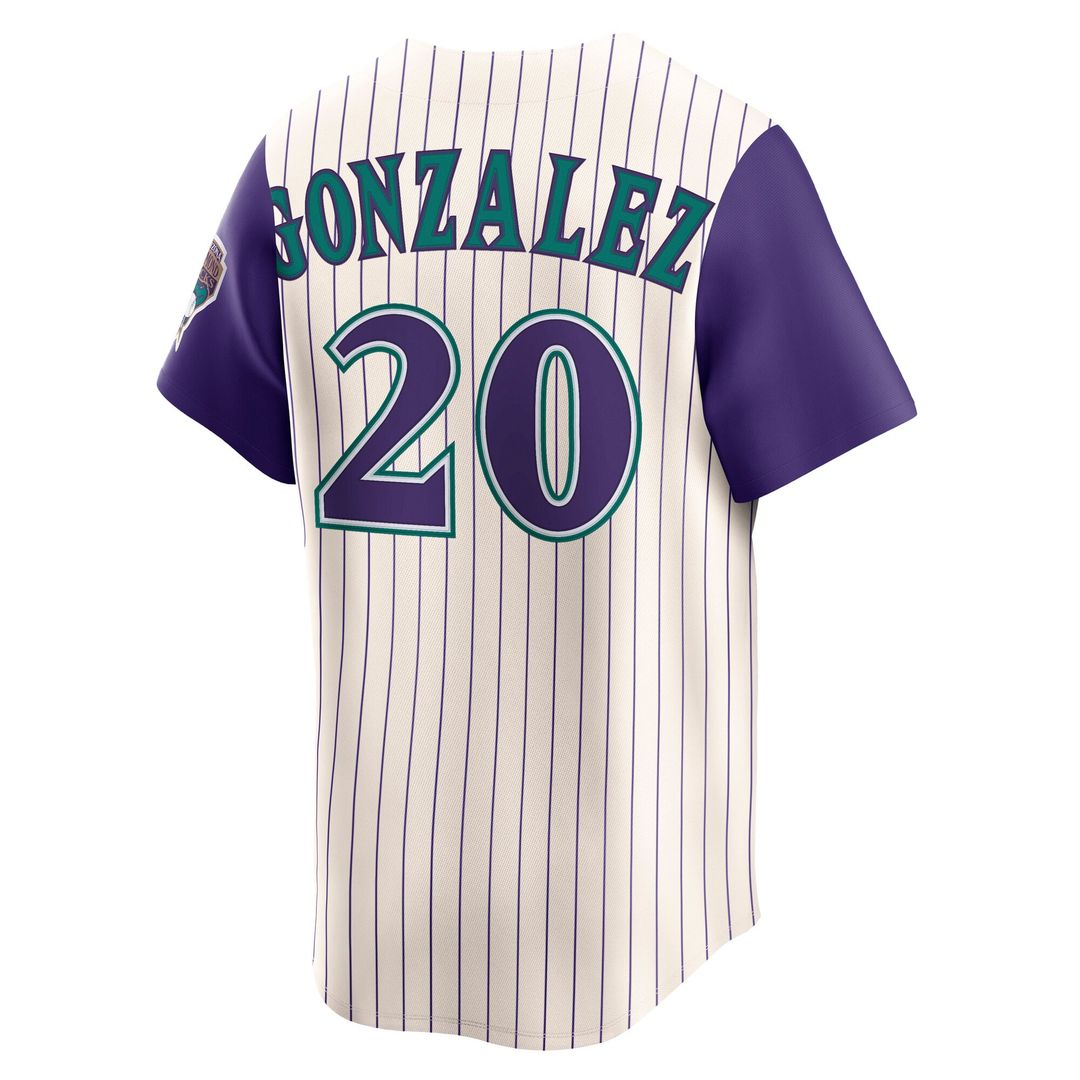 Luis Gonzalez Arizona Diamondbacks Nike Throwback Cooperstown Collection Limited Jersey - Cream | MLB Fan Gear