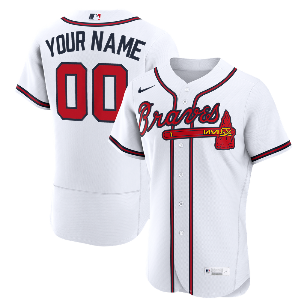 Atlanta Braves Nike Home Authentic Custom Jersey - White | MLB Fan Gear