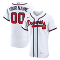 Atlanta Braves Nike Home Authentic Custom Jersey - White | MLB Fan Gear