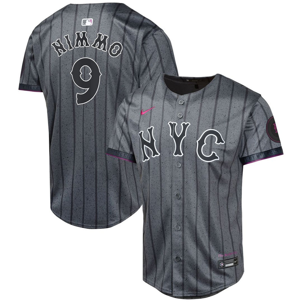 Brandon Nimmo New York Mets Nike Youth 2024 City Connect Limited Player Jersey - Graphite | MLB Fan Gear
