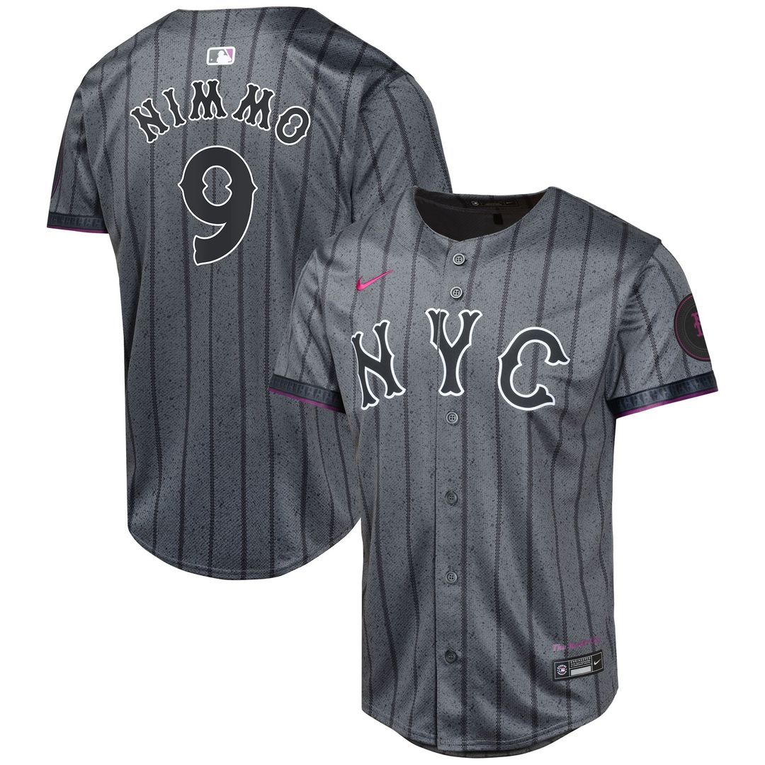 Brandon Nimmo New York Mets Nike Youth 2024 City Connect Limited Player Jersey - Graphite | MLB Fan Gear