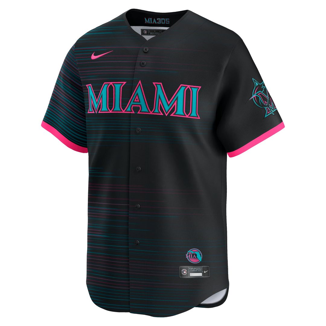 Miami Marlins Nike 2025 City Connect Limited Jersey - Black | MLB Fan Gear