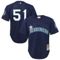 Ichiro Suzuki Seattle Mariners Mitchell & Ness Youth Cooperstown Collection Mesh Batting Practice Jersey - Navy | MLB Fan Gear