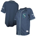Seattle Mariners Stitches Team Color Full-Button Fashion Jersey - Navy | MLB Fan Gear