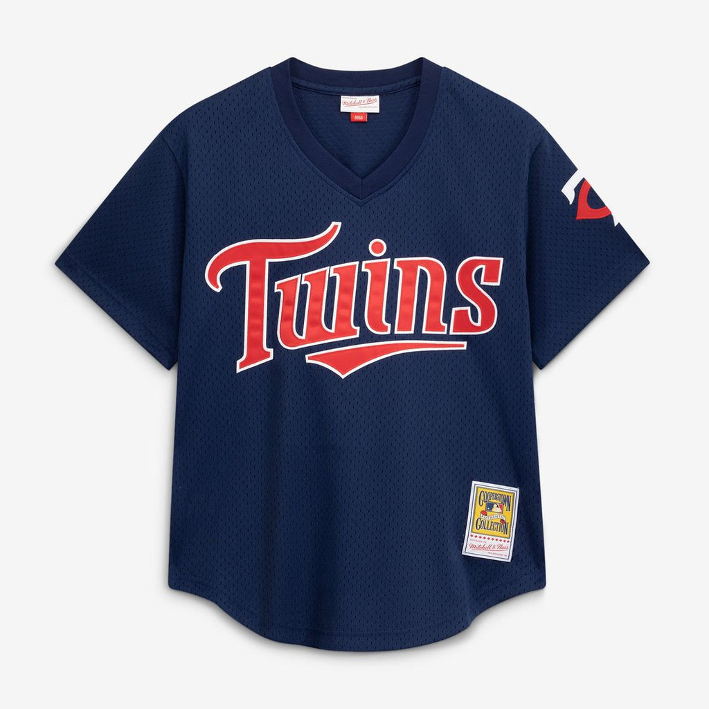 David Ortiz Minnesota Twins Mitchell & Ness 2002 Cooperstown Collection Mesh Batting Practice Jersey - Navy | MLB Fan Gear