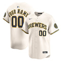Milwaukee Brewers Nike Home Limited Custom Jersey - Cream | MLB Fan Gear