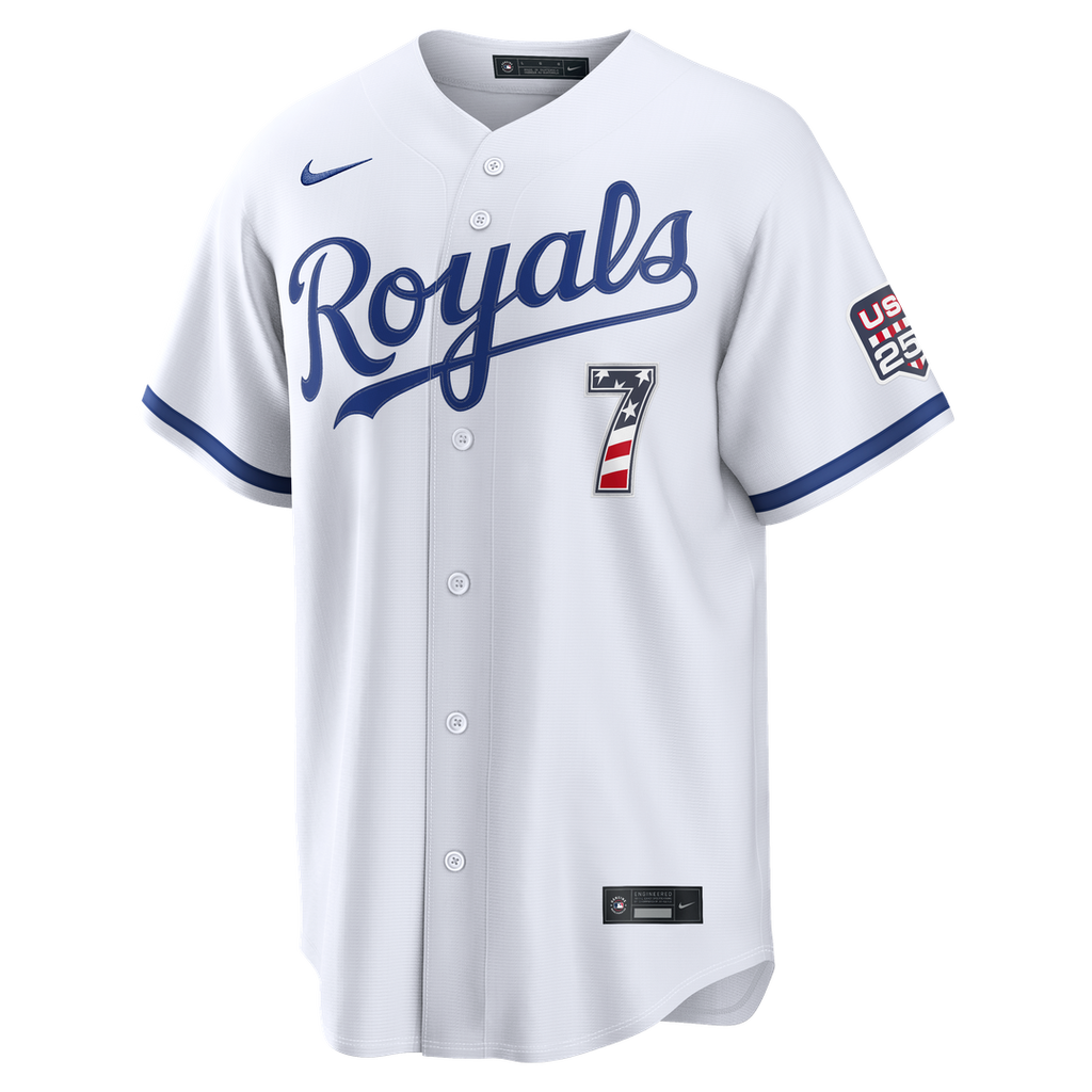 Bobby Witt Jr. Kansas City Royals Nike USA 250 Fourth of July Home Stadium Jersey - White | MLB Fan Gear
