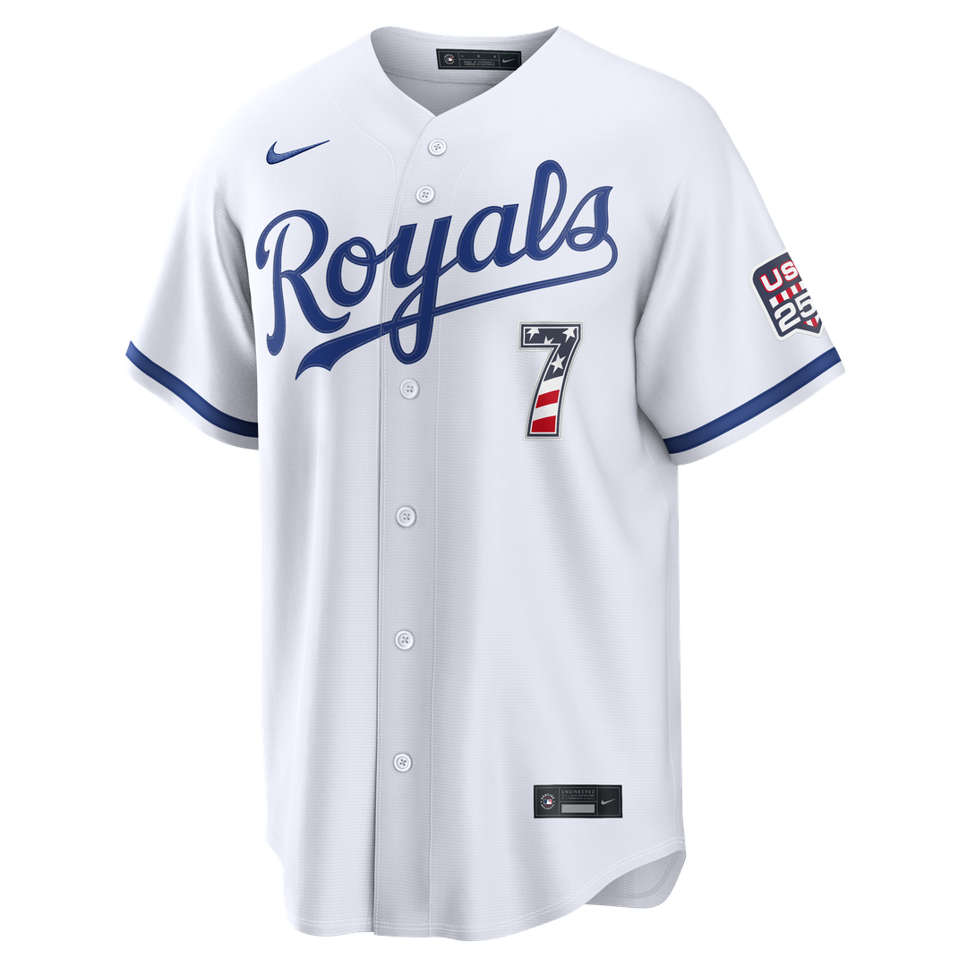 Bobby Witt Jr. Kansas City Royals Nike USA 250 Fourth of July Home Stadium Jersey - White | MLB Fan Gear