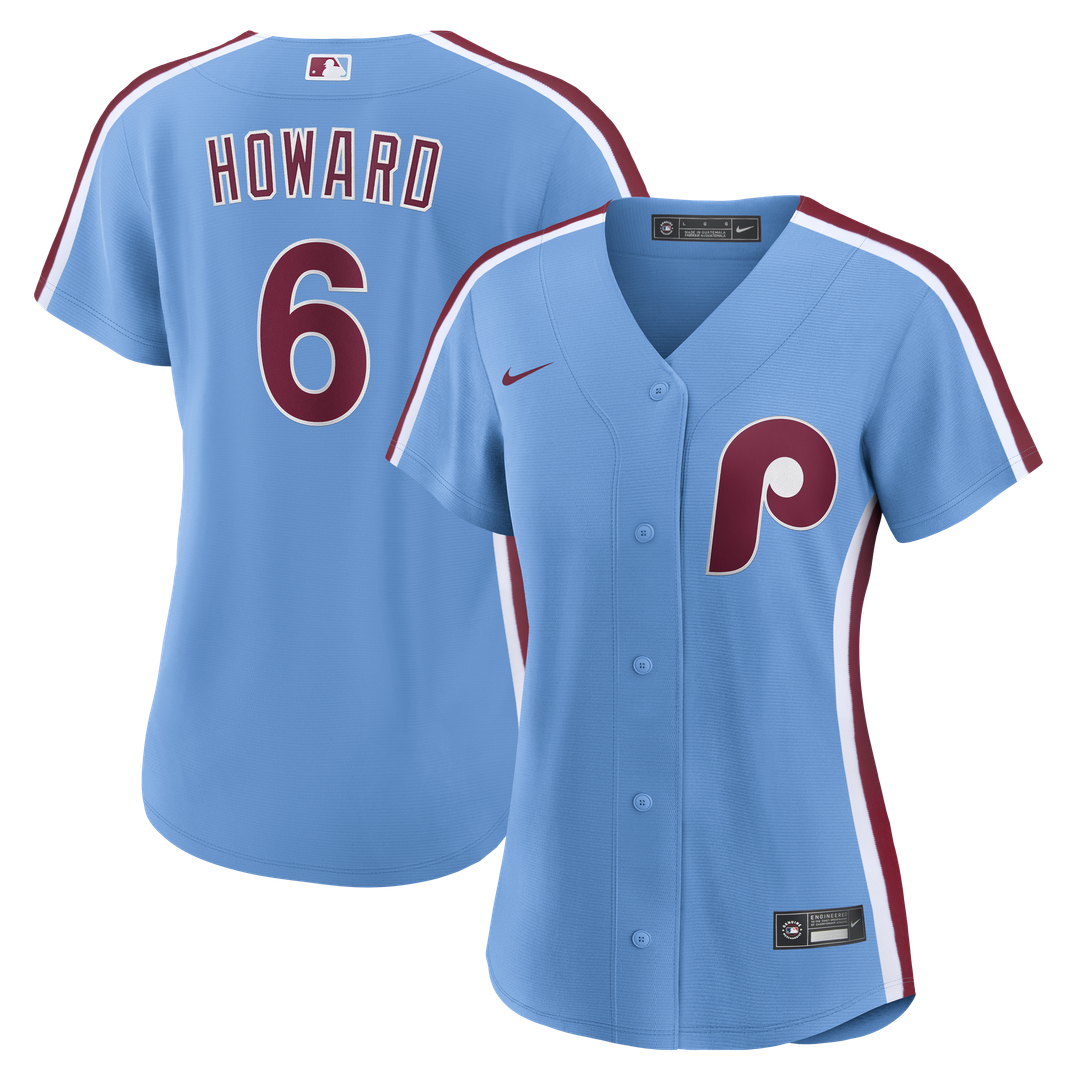 Ryan Howard Philadelphia Phillies Nike Women's Replica Jersey - Light Blue | MLB Fan Gear