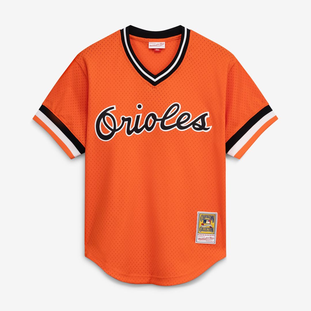 Cal Ripken Jr. Baltimore Orioles Mitchell & Ness Authentic Batting Practice Jersey - Orange | MLB Fan Gear