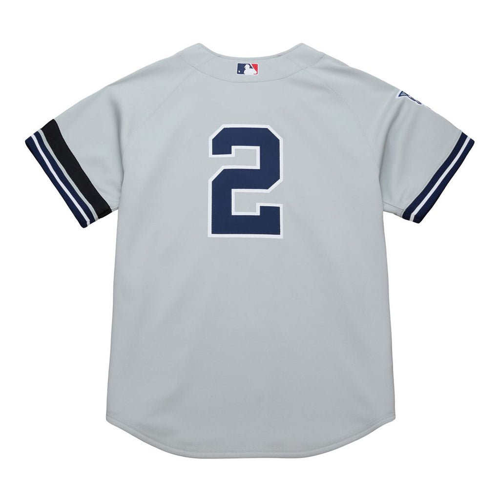 Derek Jeter New York Yankees Mitchell & Ness Cooperstown Collection 2000 World Series Authentic Jersey - Gray | MLB Fan Gear