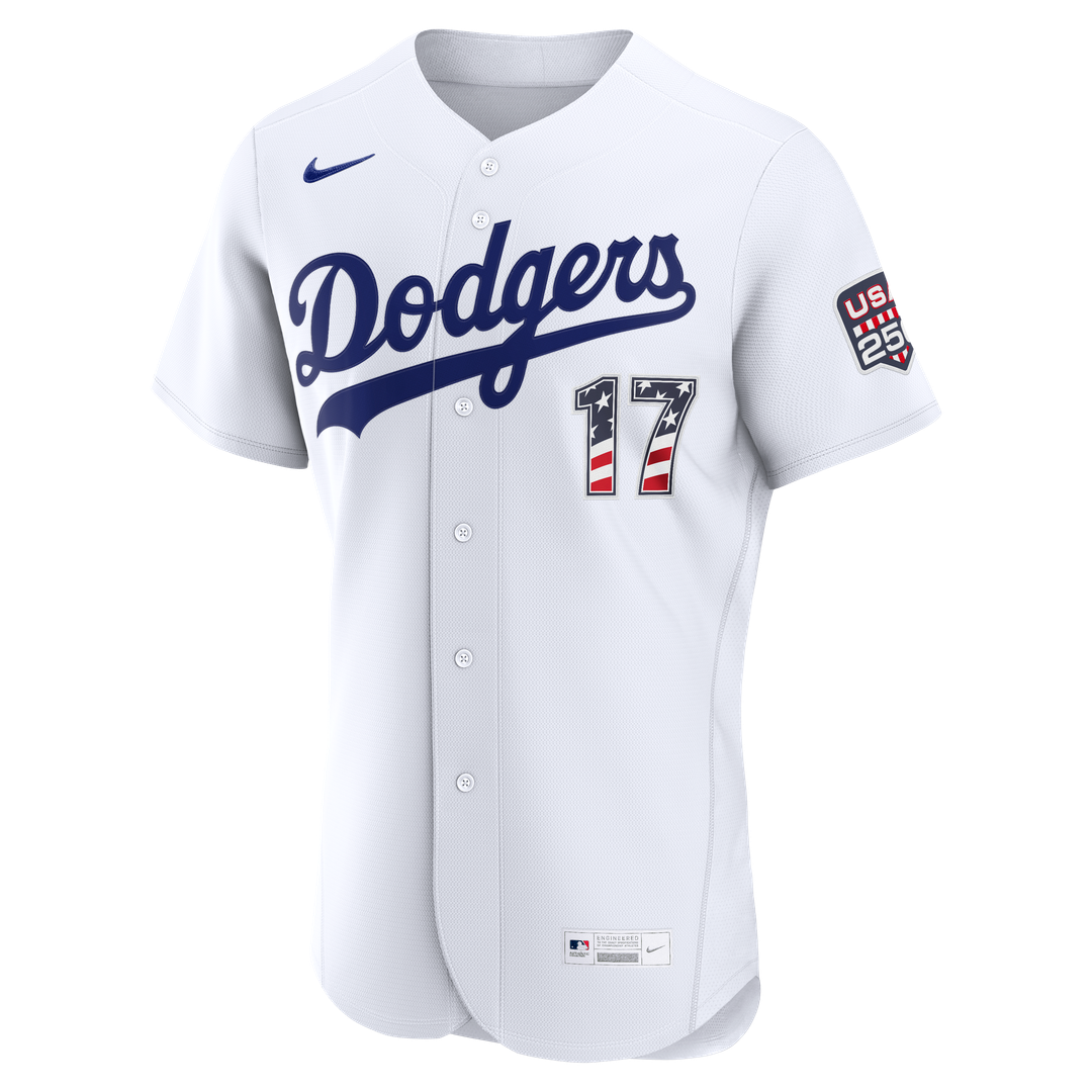 Shohei Ohtani Los Angeles Dodgers Nike USA 250 Fourth of July Home Authentic Jersey - White | MLB Fan Gear