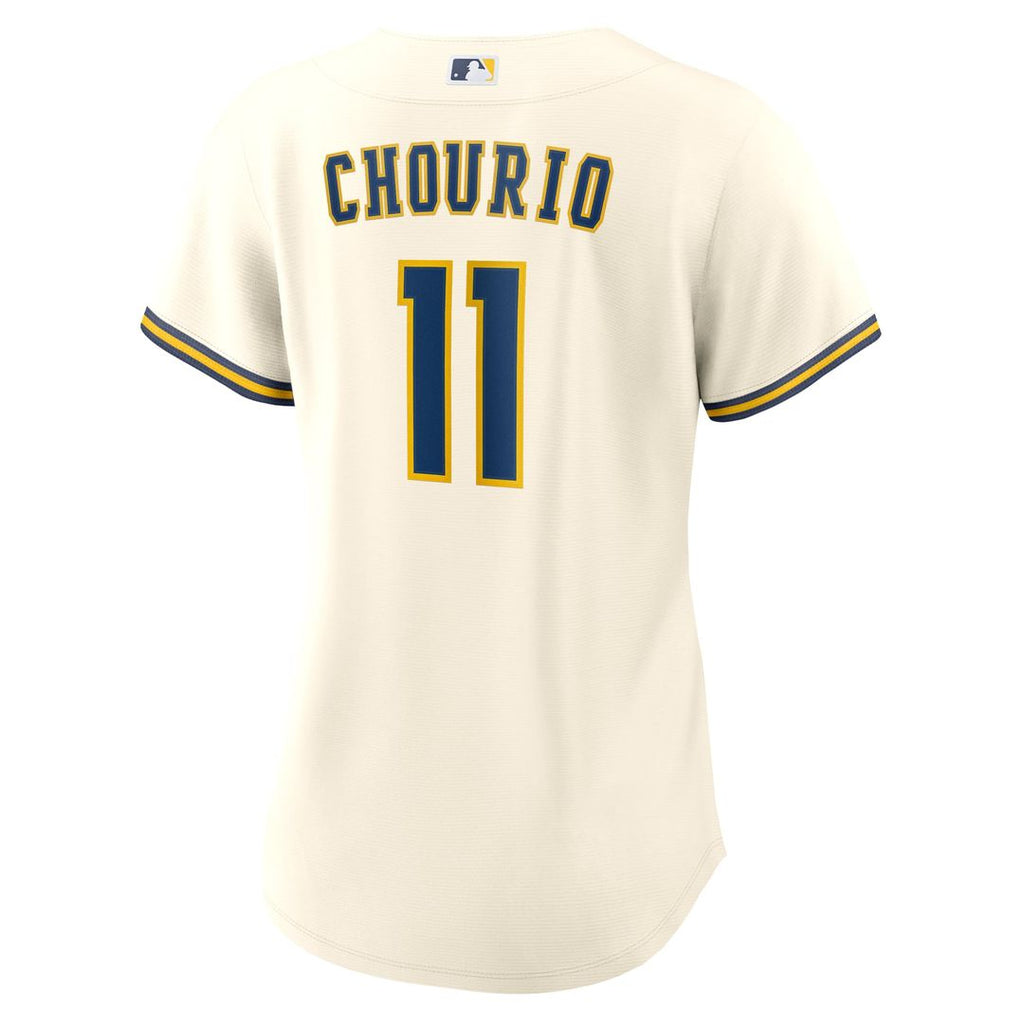 Jackson Chourio Milwaukee Brewers Nike Women's Home Replica Jersey - Cream | MLB Fan Gear