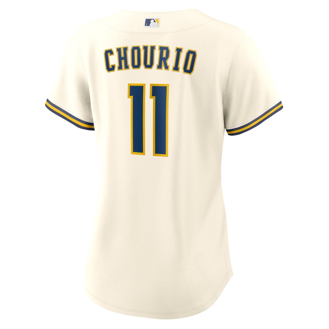Jackson Chourio Milwaukee Brewers Nike Women's Home Replica Jersey - Cream | MLB Fan Gear