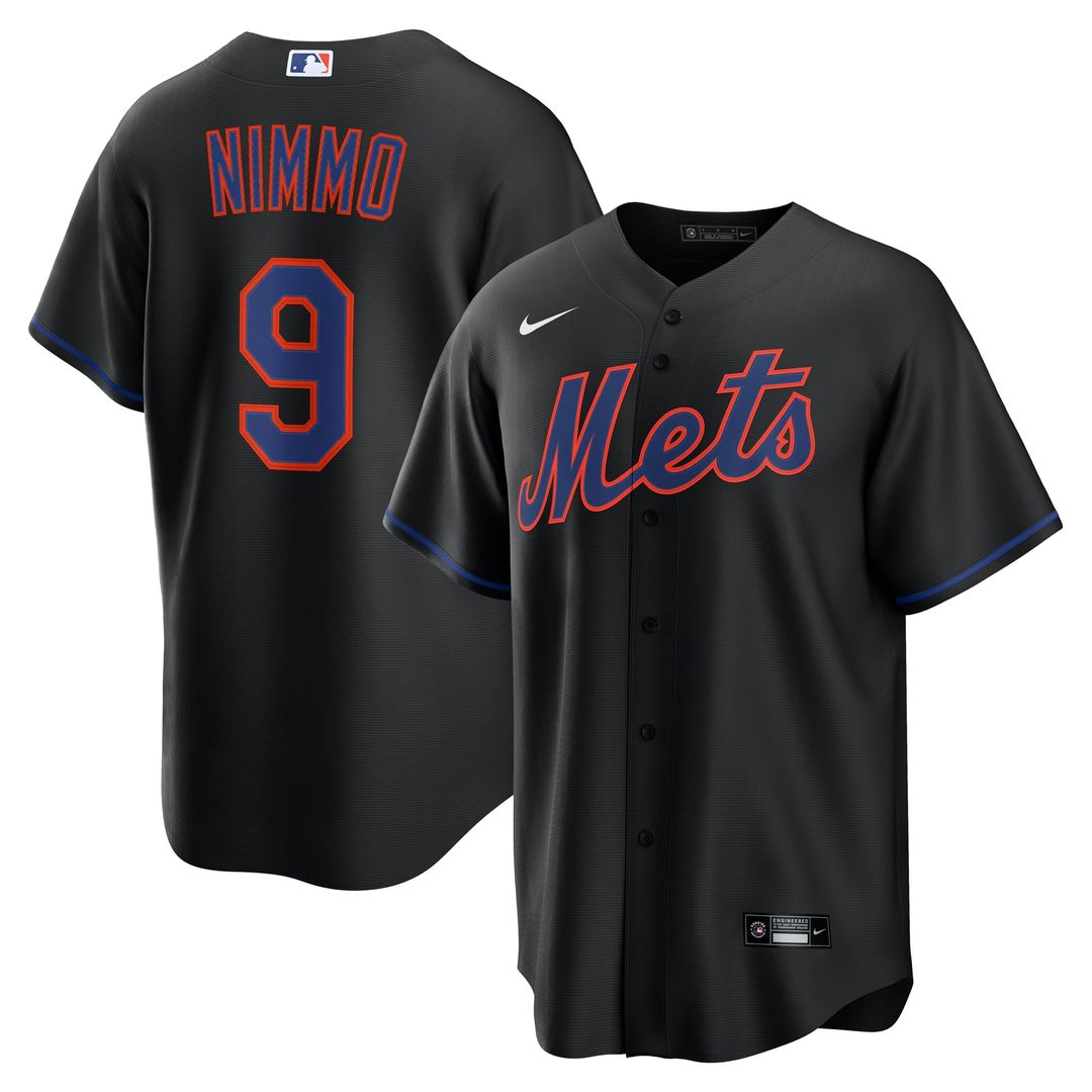 Brandon Nimmo New York Mets Nike Alternate Replica Jersey - Black | MLB Fan Gear
