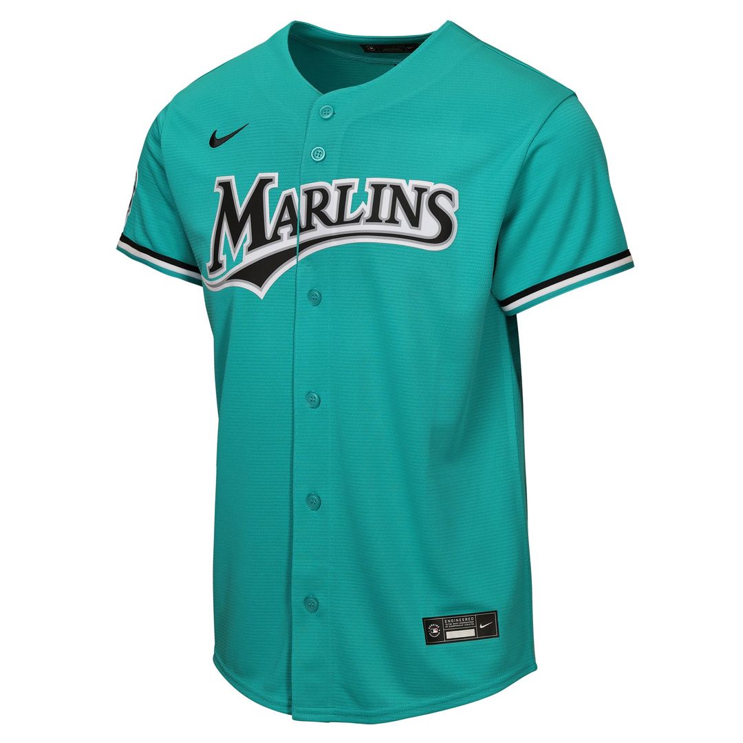 Miami Marlins Nike Youth Alternate Stadium Jersey - Teal | MLB Fan Gear