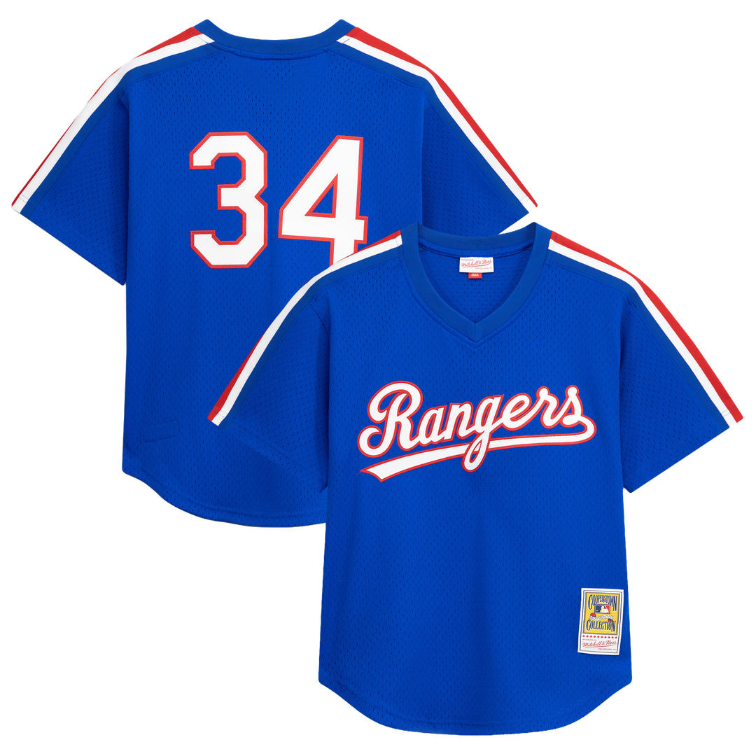 Nolan Ryan Texas Rangers Mitchell & Ness Big & Tall Cooperstown Mesh Batting Practice Jersey - Royal | MLB Fan Gear