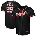 James Wood Washington Nationals Nike Youth Fashion Replica Player Jersey - Black | MLB Fan Gear