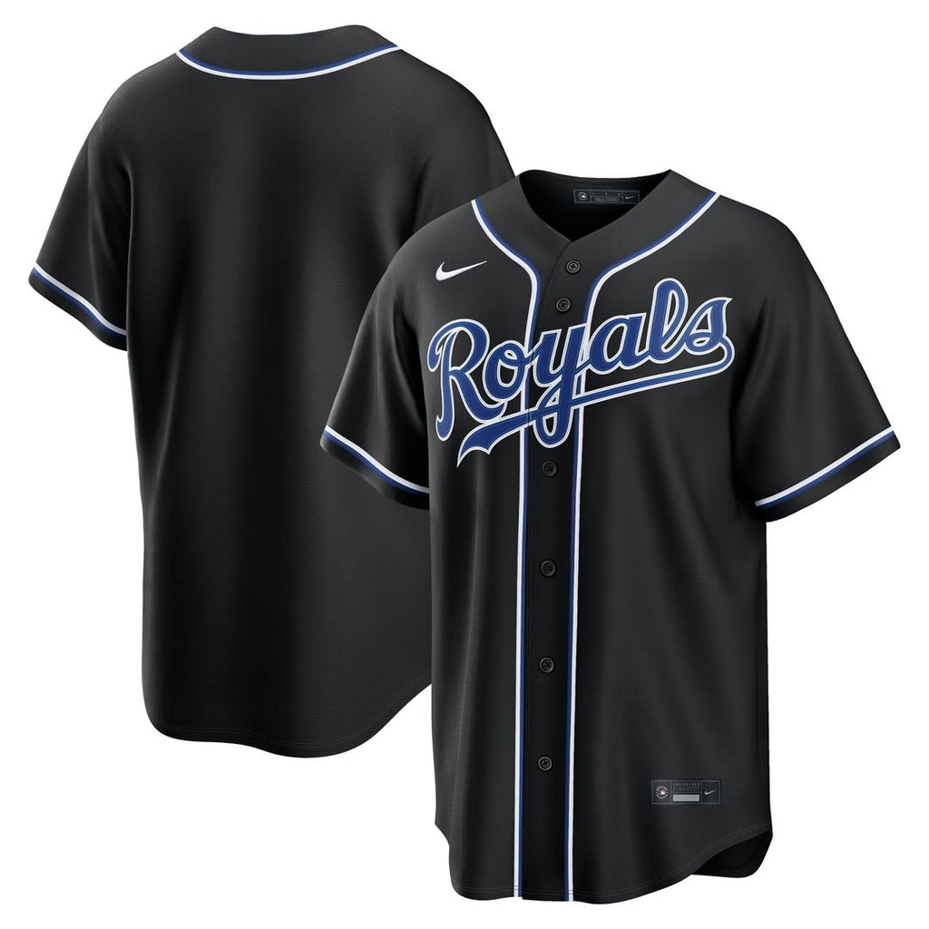 Kansas City Royals Nike Fashion Replica Black Out Jersey | MLB Fan Gear