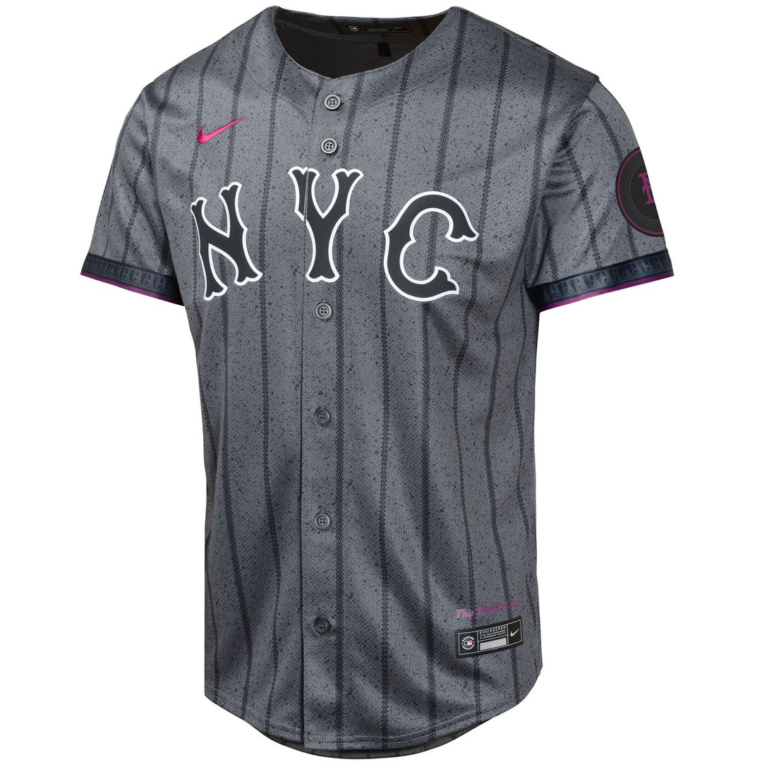 New York Mets Nike Youth 2024 City Connect Limited Jersey - Graphite | MLB Fan Gear