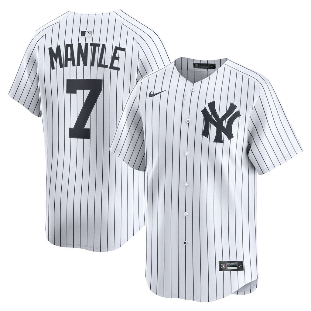 Mickey Mantle New York Yankees Nike Home Limited Player Jersey - White | MLB Fan Gear