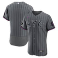 New York Mets Nike City Connect Authentic Sponsor Patch Jersey - Gray | MLB Fan Gear