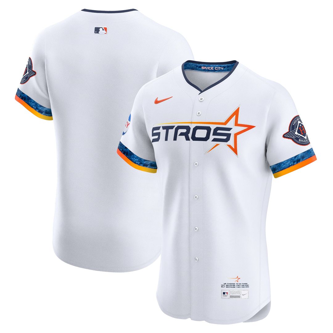 Houston Astros Nike 2025 City Connect Elite Jersey - White | MLB Fan Gear