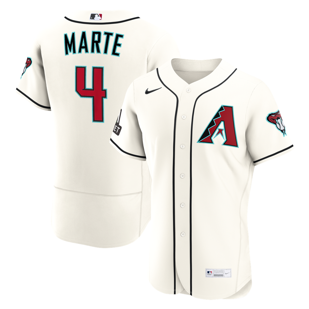 Ketel Marte Arizona Diamondbacks Nike Home Authentic Sponsor Patch Jersey - Cream | MLB Fan Gear