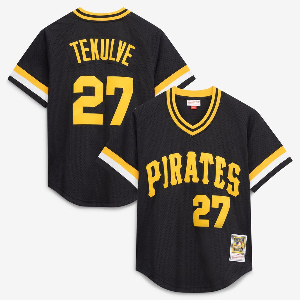 Kent Tekulve Pittsburgh Pirates Mitchell & Ness Authentic Batting Practice Jersey - Black | MLB Fan Gear