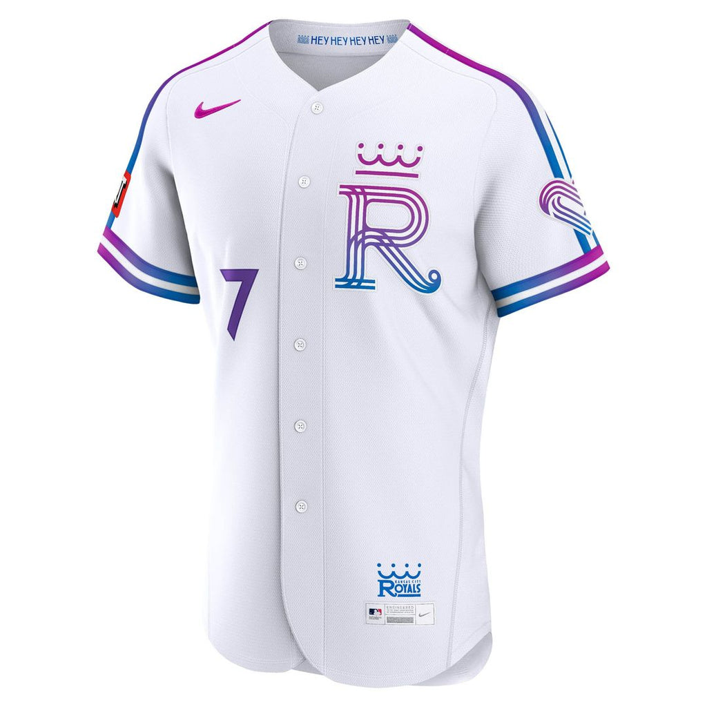 Bobby Witt Jr. Kansas City Royals Nike 2026 City Connect Authentic Sponsor Patch Jersey - White | MLB Fan Gear